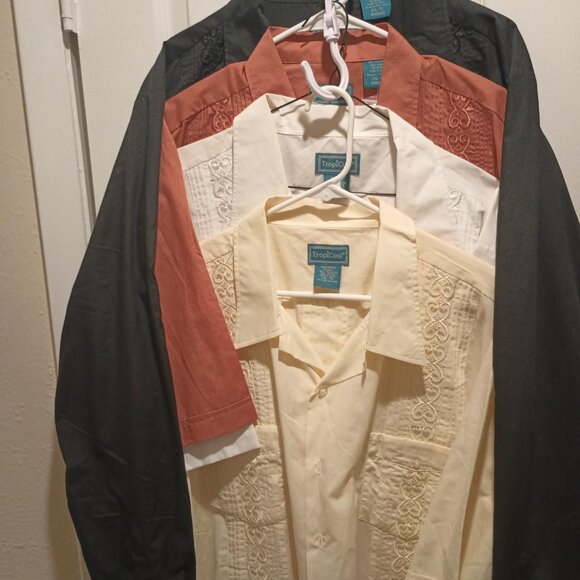 Tropi Cool Casual Men's Shirts with Textured Front - Picture 3 of 3